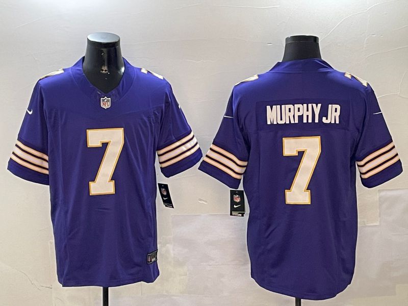 Men Minnesota Vikings #7 Murphy jr Purple Throwback Three generation 2024 Nike Limited NFL Jersey style 1->minnesota vikings->NFL Jersey